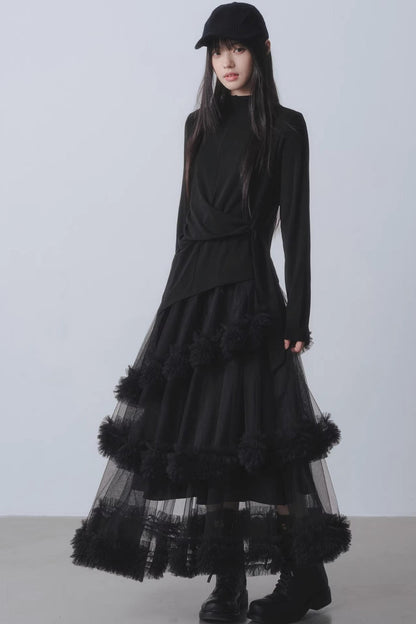 Mist Falling Mesh Skirt