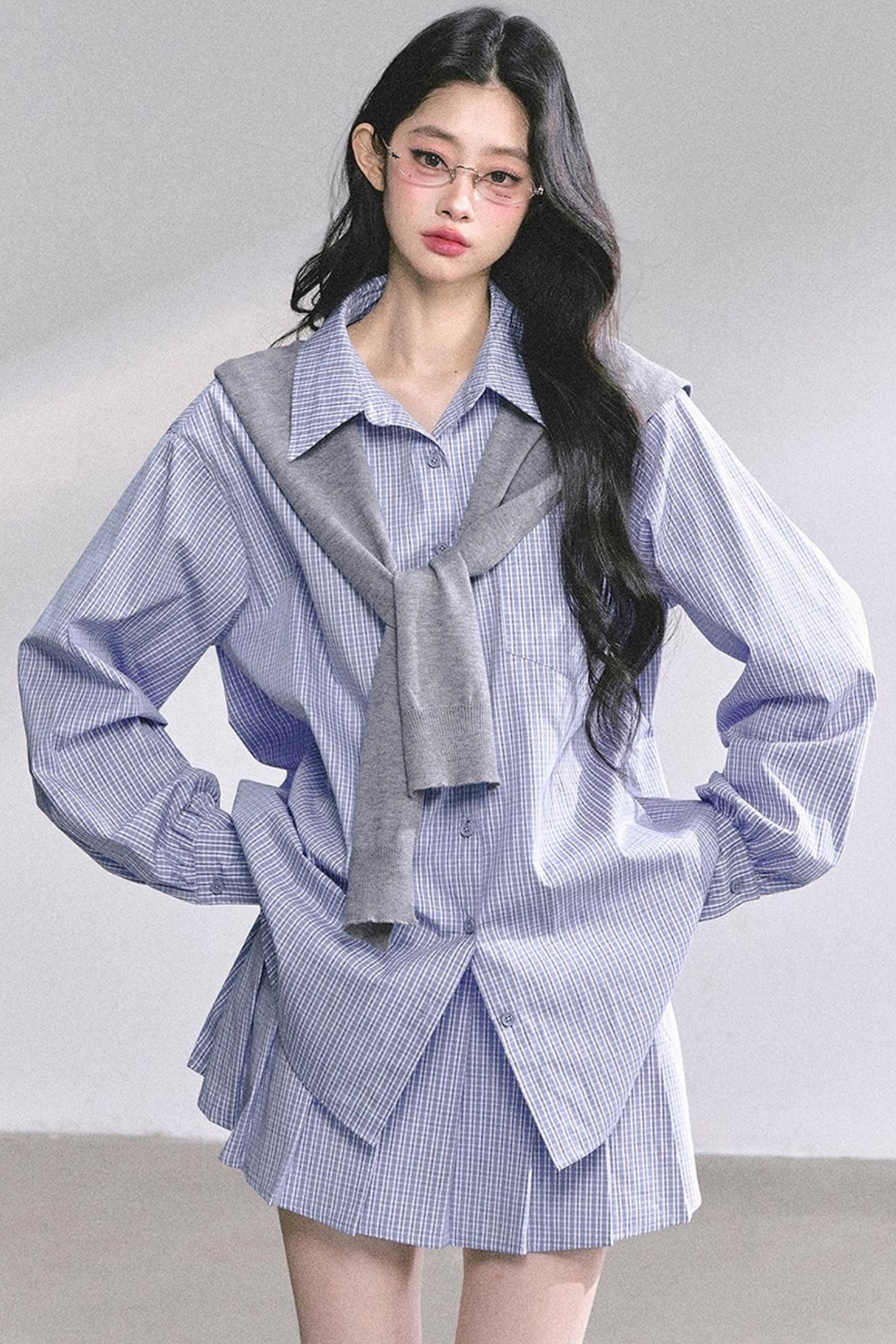 Autumn Plaid Suit Set-Up