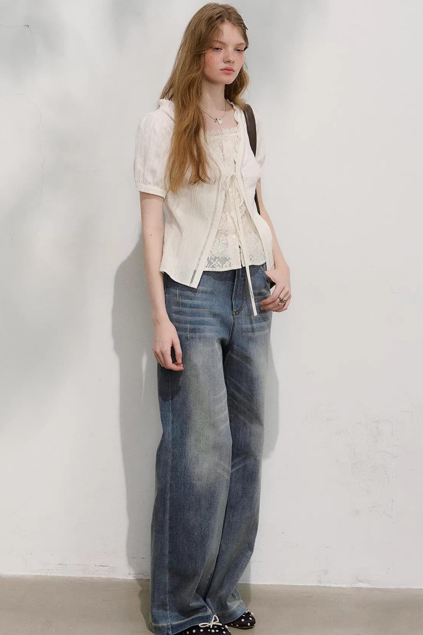 Little Cat Paw Denim Pants