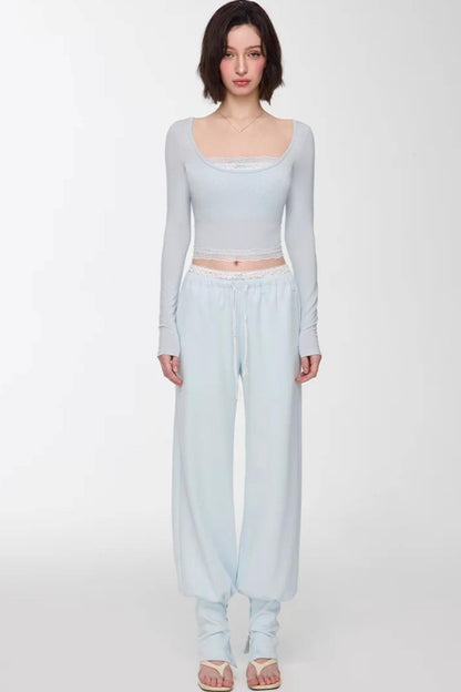 Modal Lace Slim Fit Top