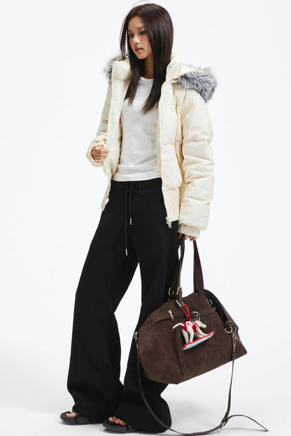 Hooded Fur Collar Down Jacket