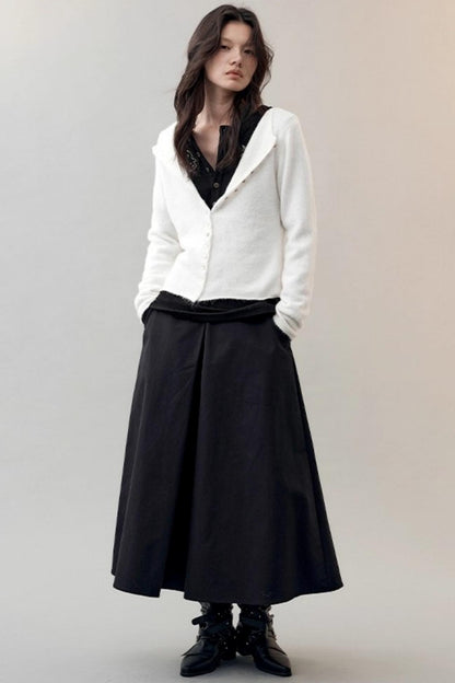 Chic Overlapping Waist Deconstructed Skirt