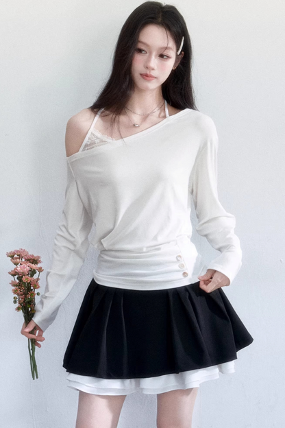 Cloud 러브레터 오프숄더 탑