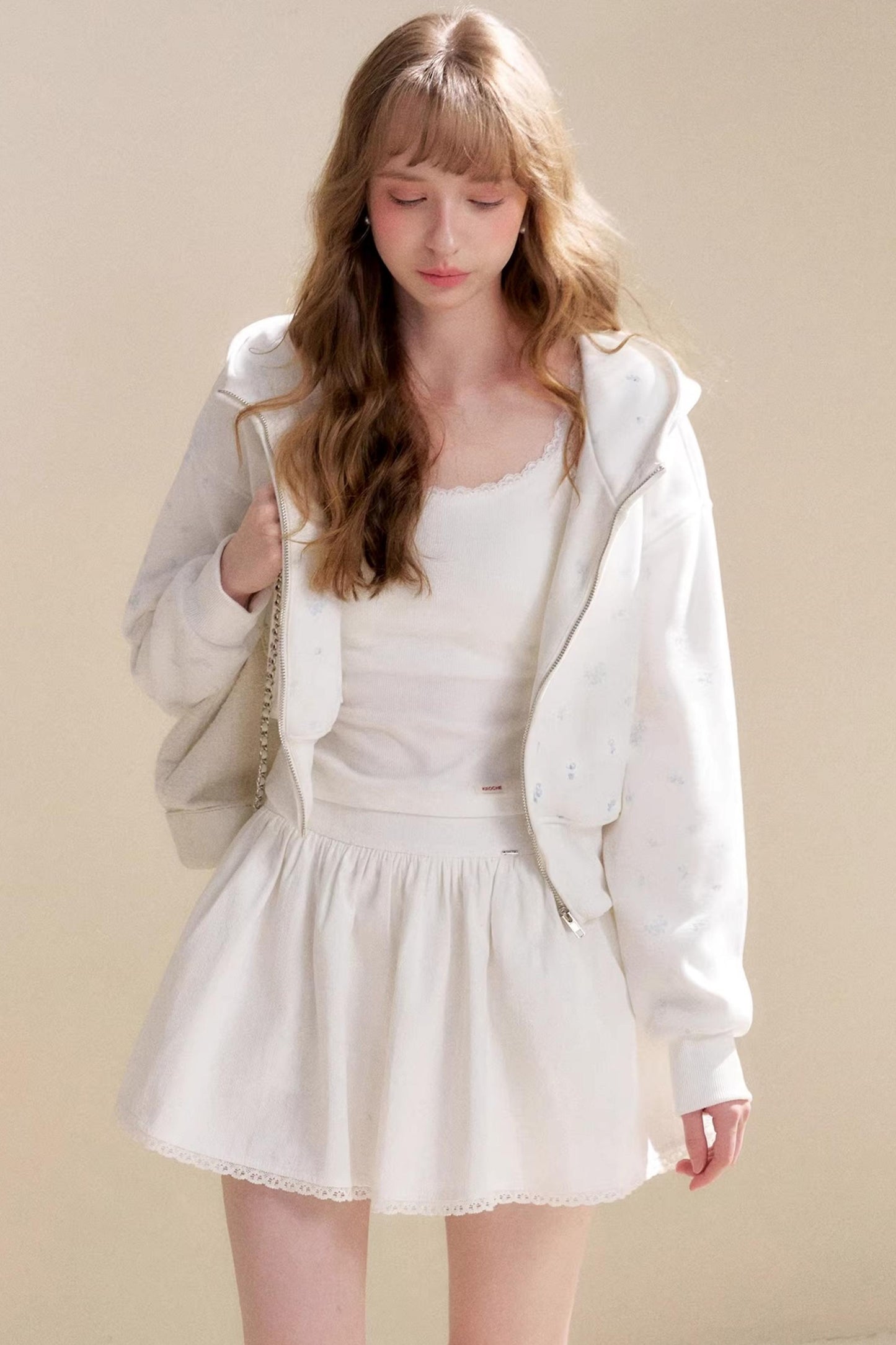 Cotton Lace Patchwork Skirt