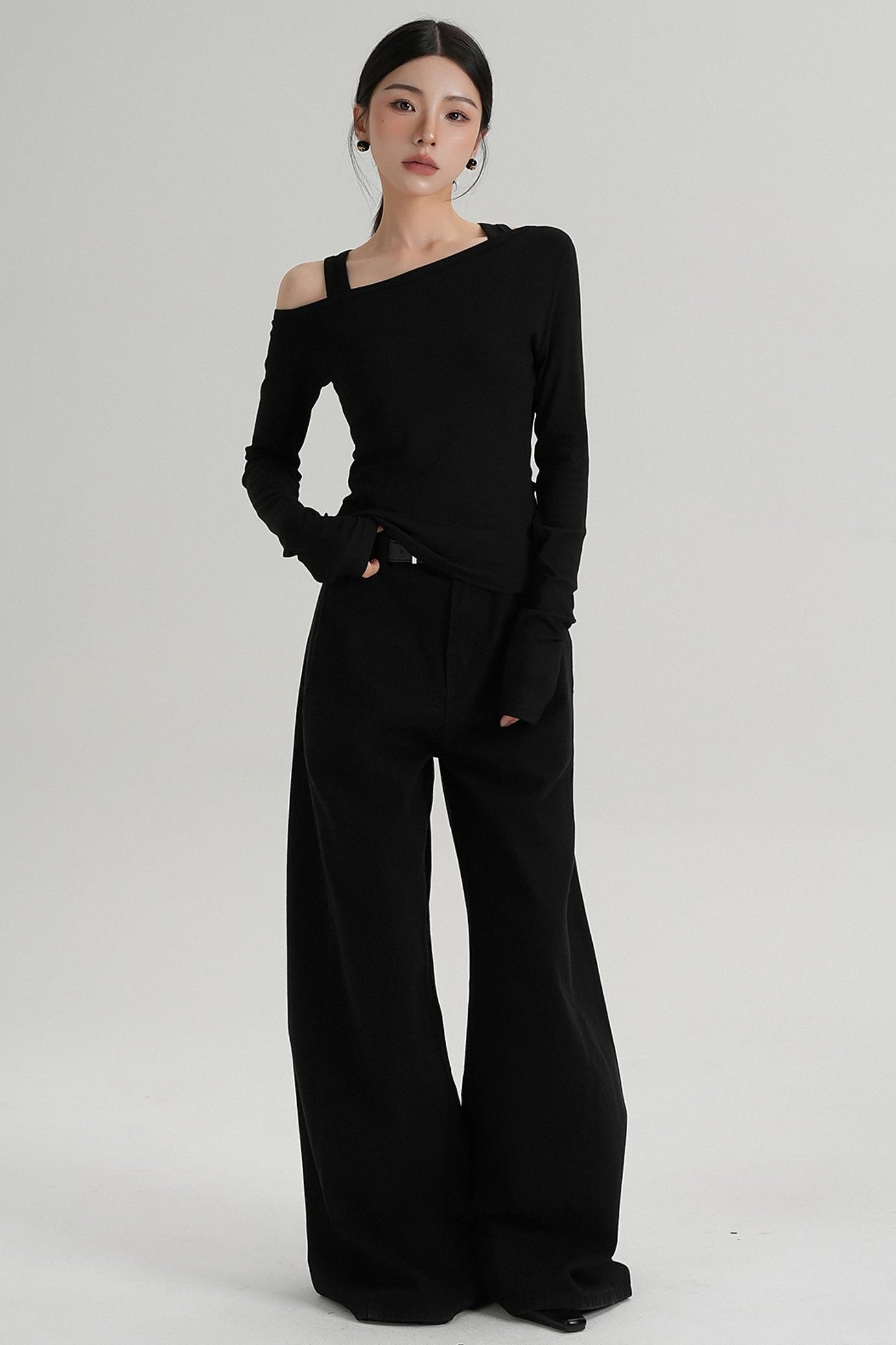 Floor-length Wide-leg Pants