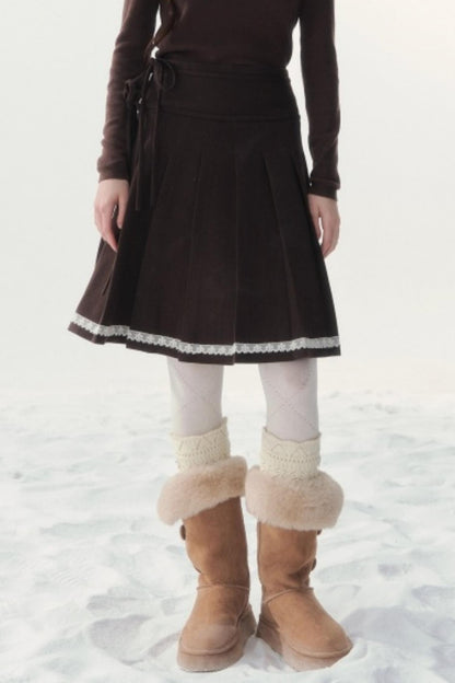 Late Love Letter Woolen Skirt