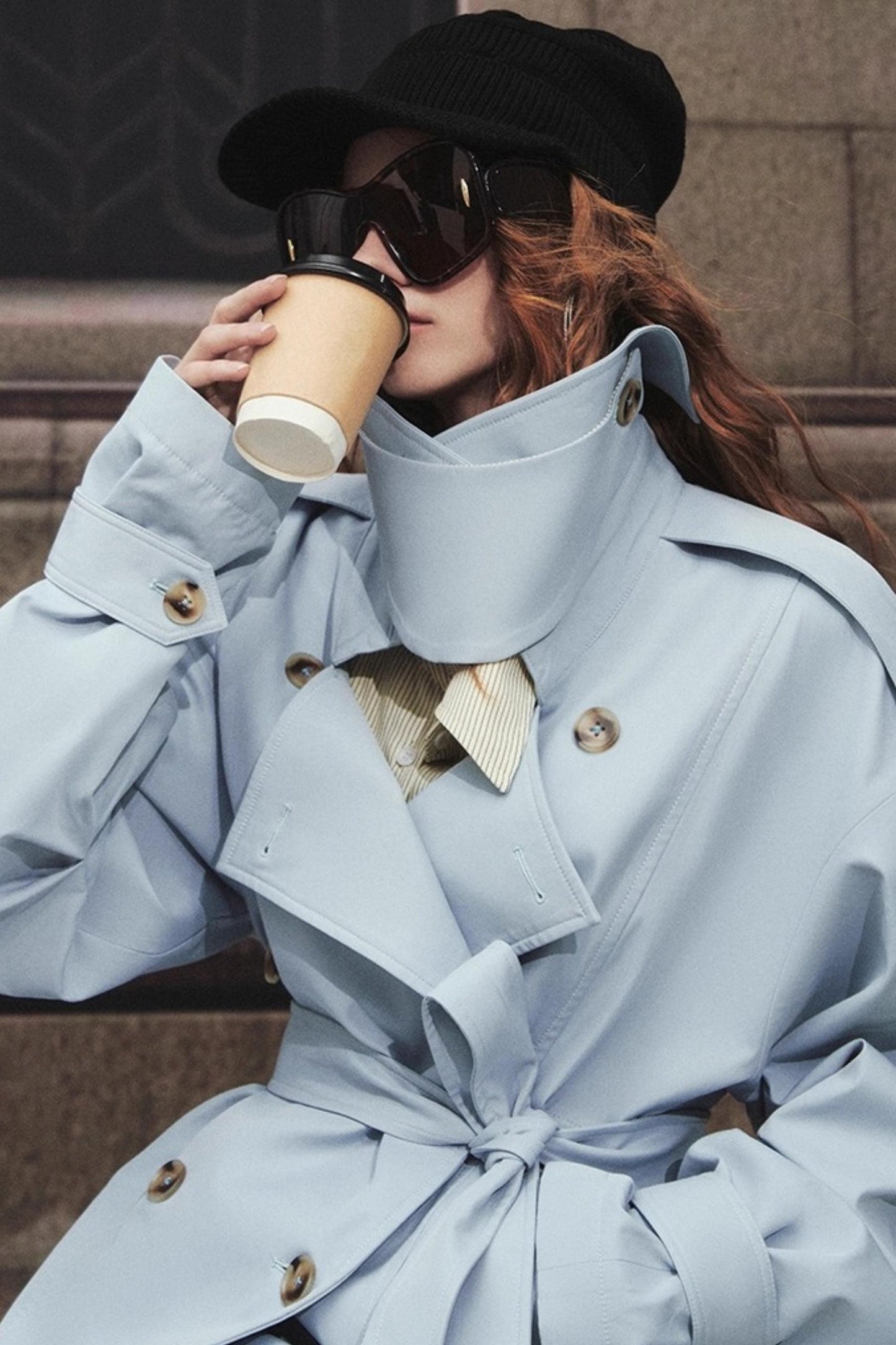 Classic Stand-Up Collar Trench Coat