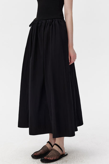 Black A-Line Umbrella Skirt