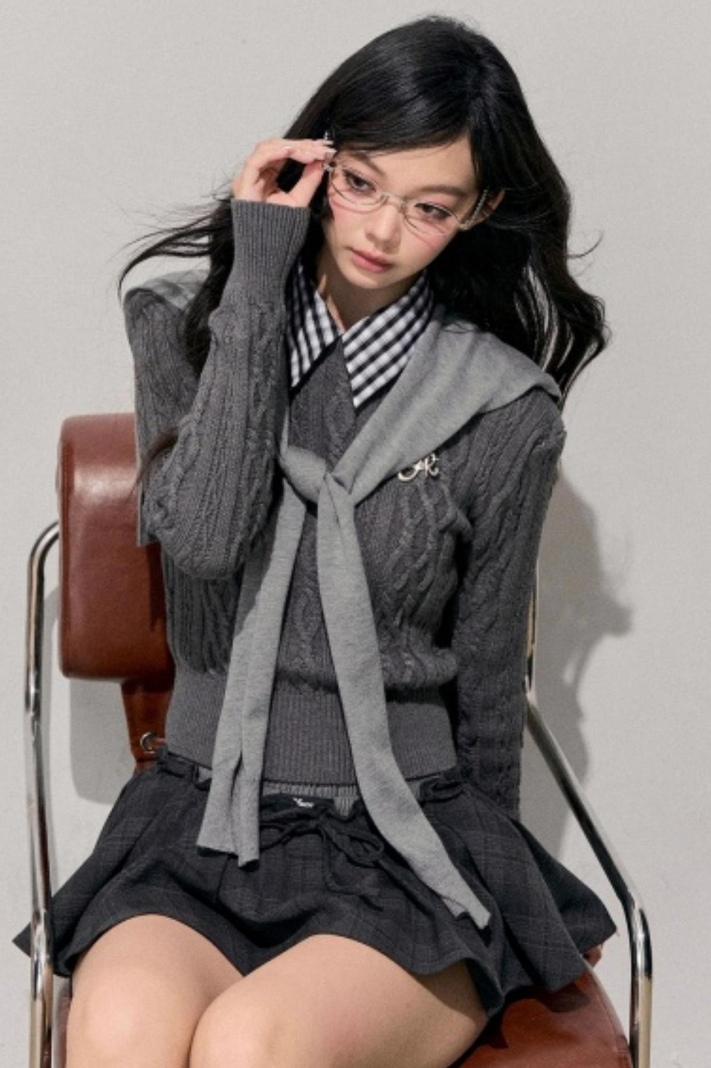 Unfinished Poem Plaid Sweater