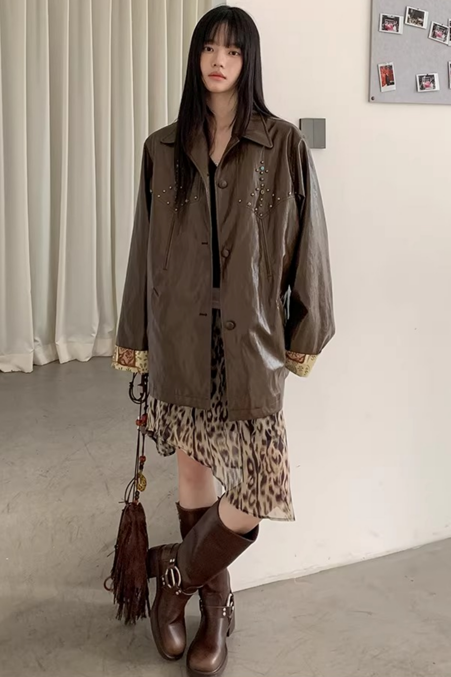 Leopard Asymmetrical Retro Skirt