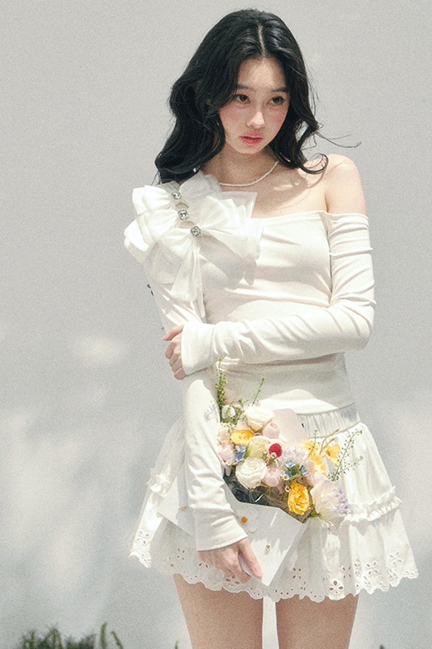 Morning Mist Off-Shoulder Top