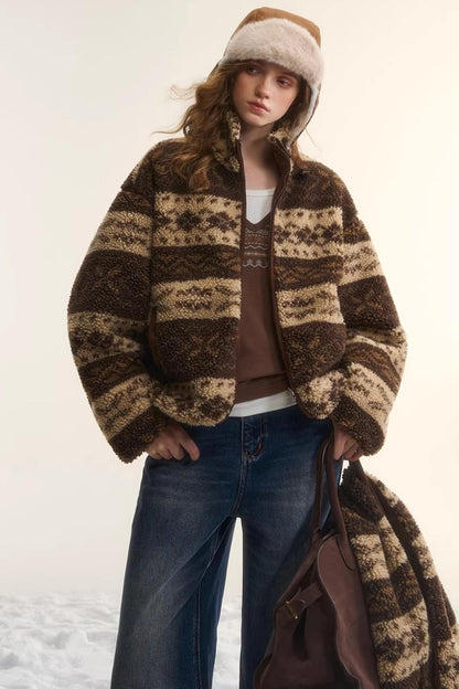 Reversible Fair Isle Fleece Jacket Set