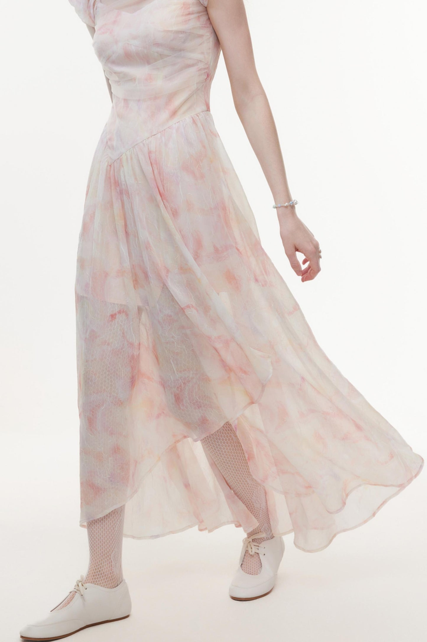 Pink Chiffon A-Line Dress