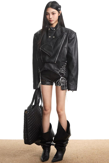 Retro Black Leather Jacket