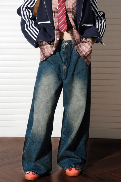 Straight Casual Split Jeans Pants
