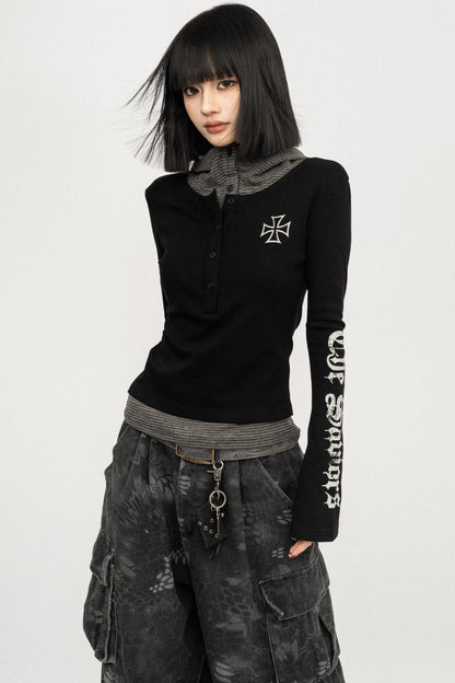 Spice Girl Long Sleeve Lazy Hooded Top