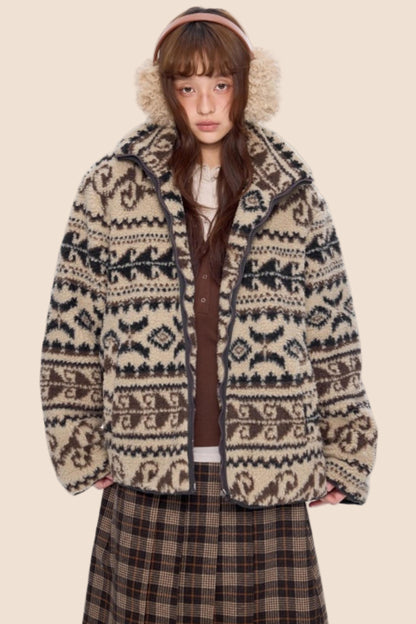 Ethnic Fleece Cotton Jacket