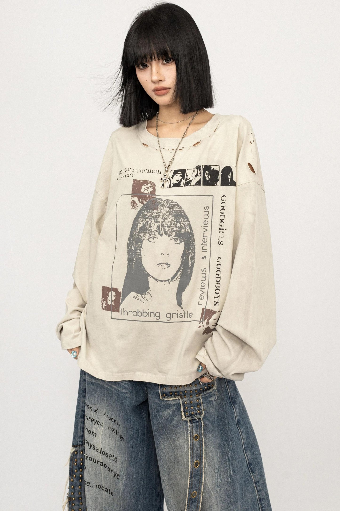 Lazy Retro Long Sleeve Top