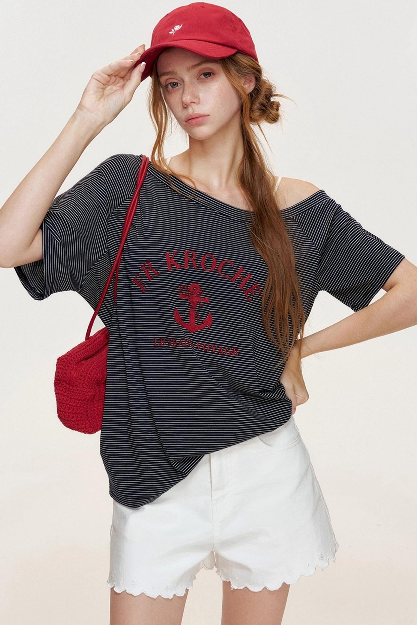 Navycore Knitted Striped T-shirt