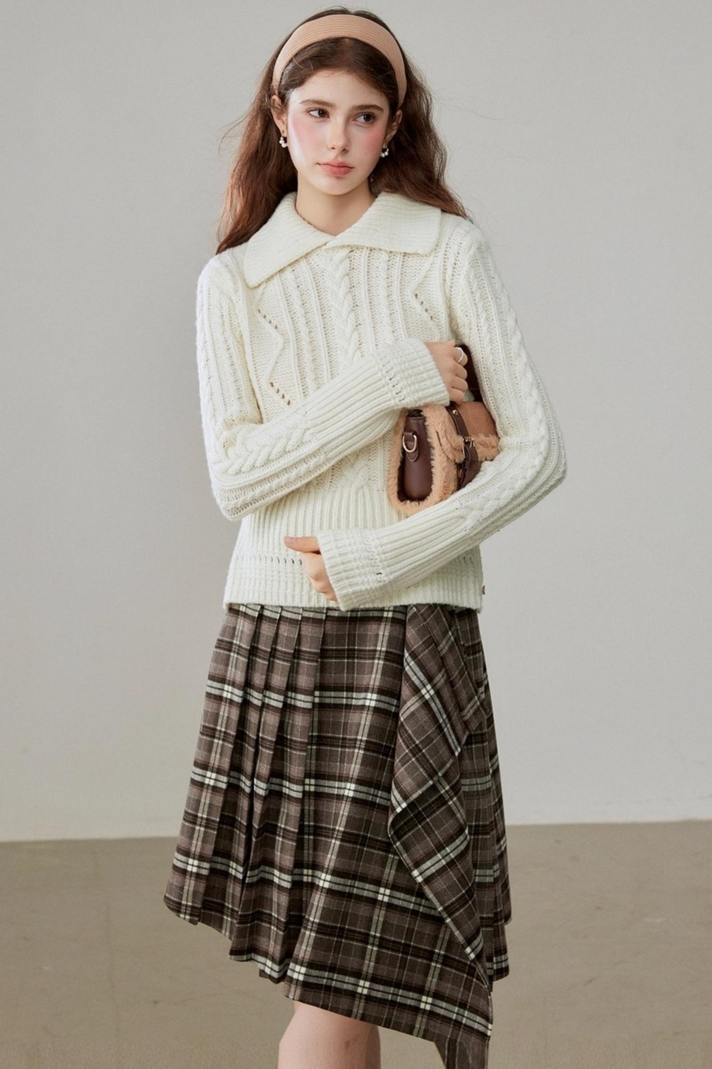 Lapel Wool Knit Top