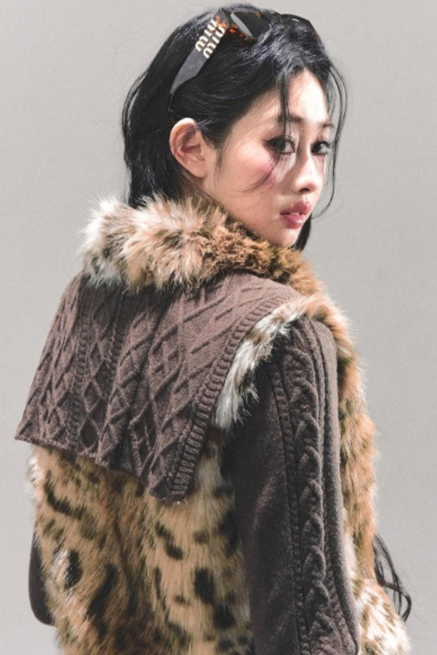 Eco-Friendly Fur Knit Coat