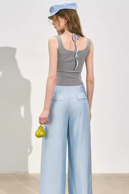 Pleated Organza Pants