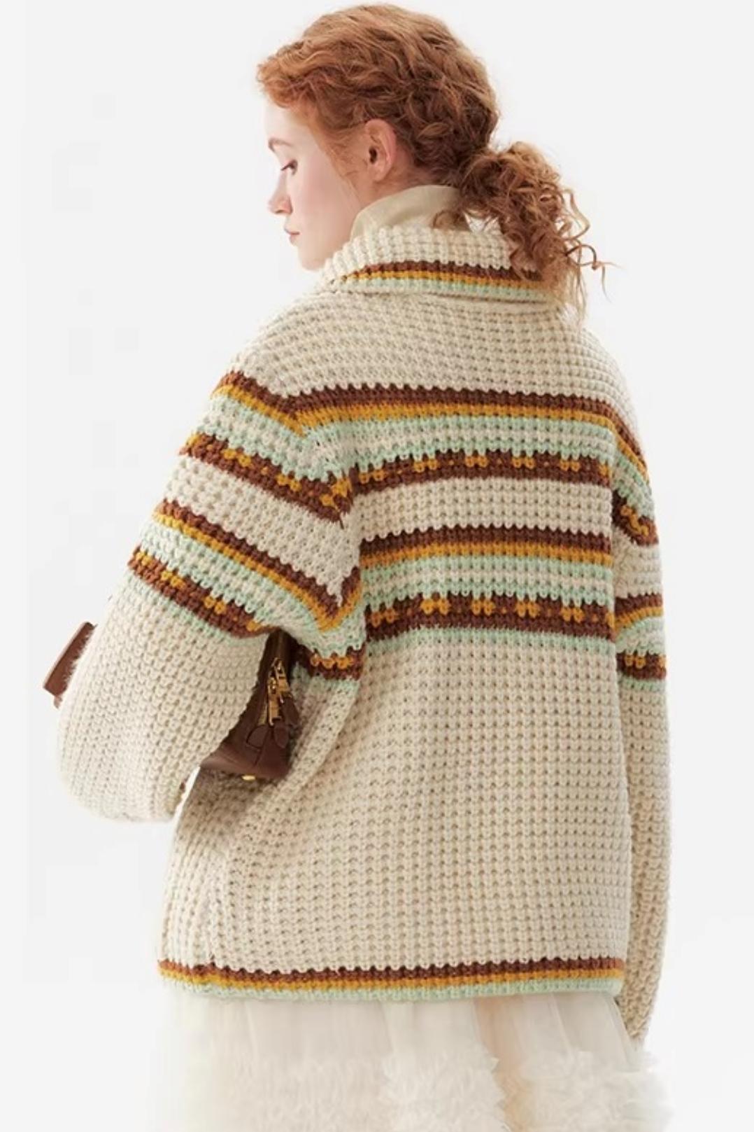 Pixelism Plaid Knit Jacket