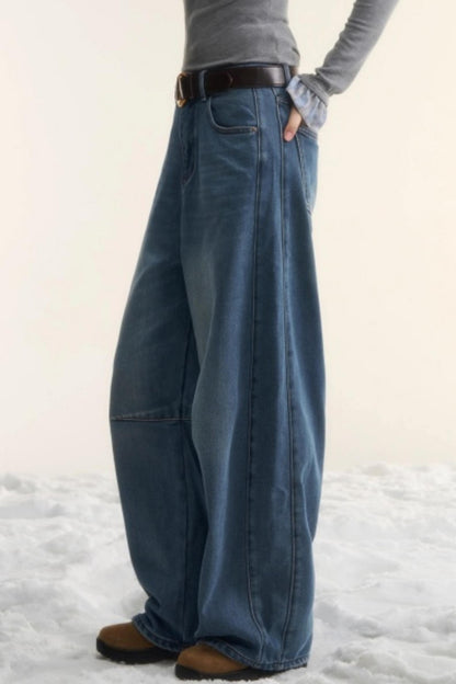Blue Fleece-Lined Scimitar Pants