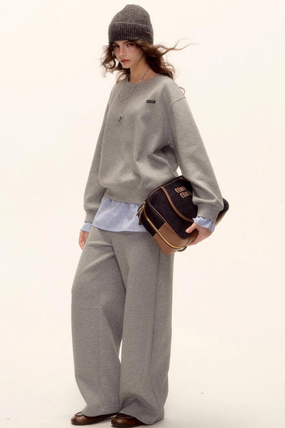 Plaid Patchwork Sweater Set-Up