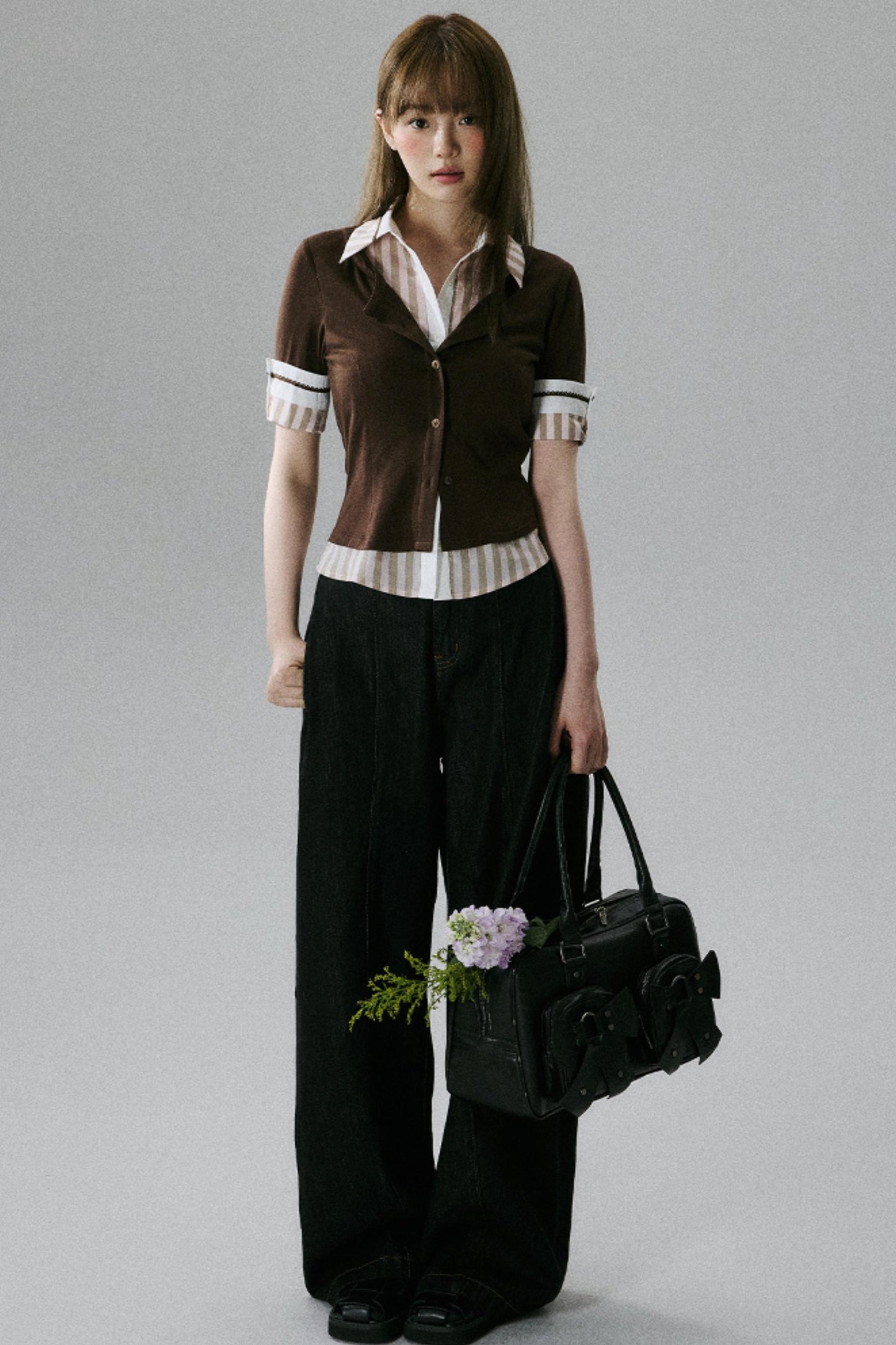 Brownish-Pink Layered Tee