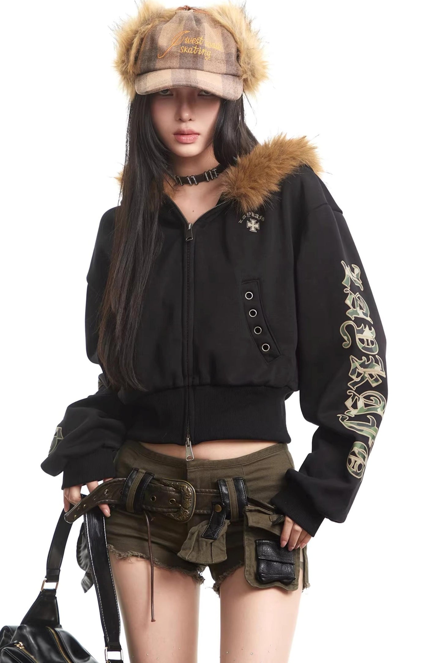 Light Gray Hooded Cardigan Jacket