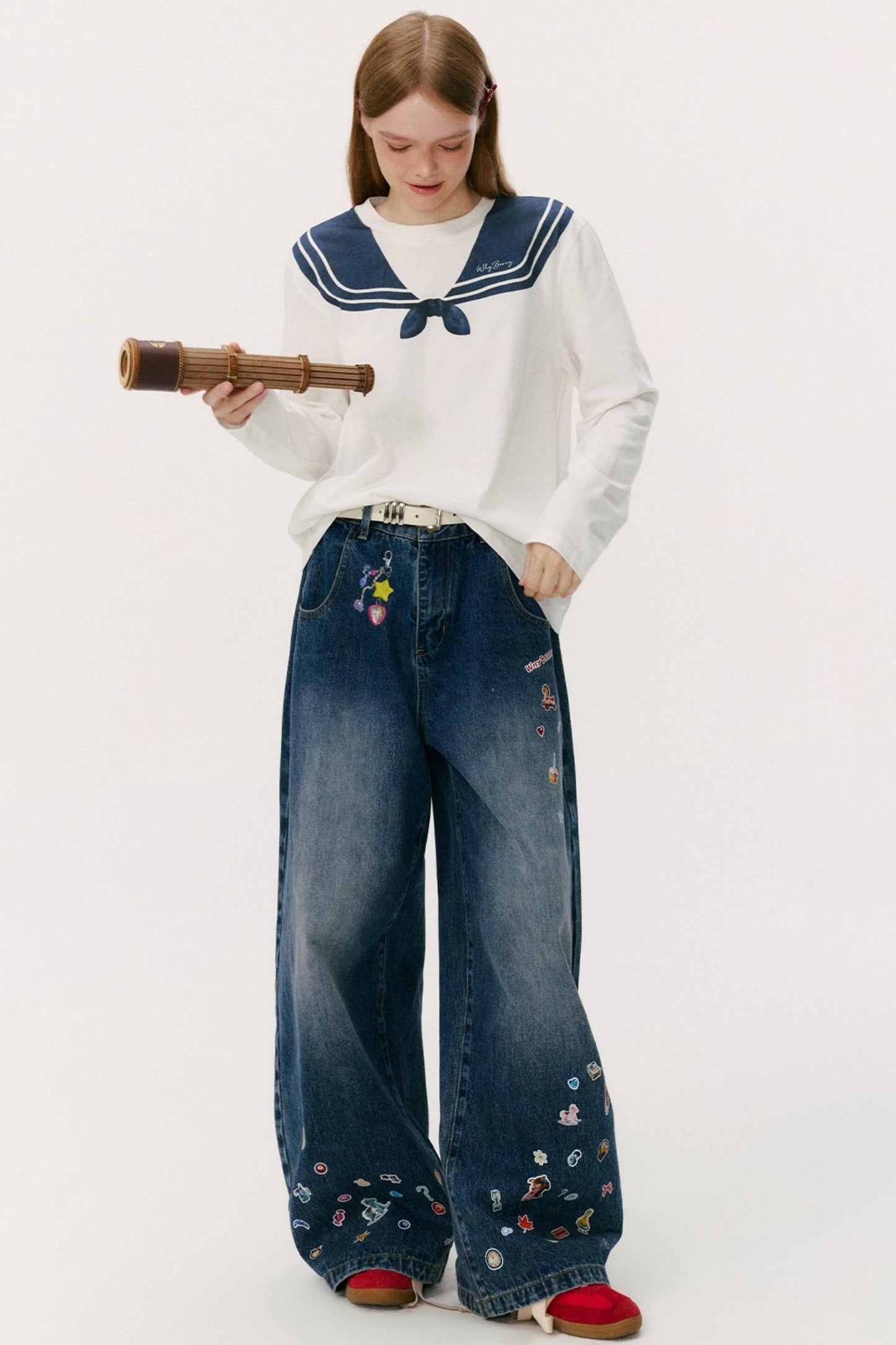 Vintage Loose Denim Bib Pants