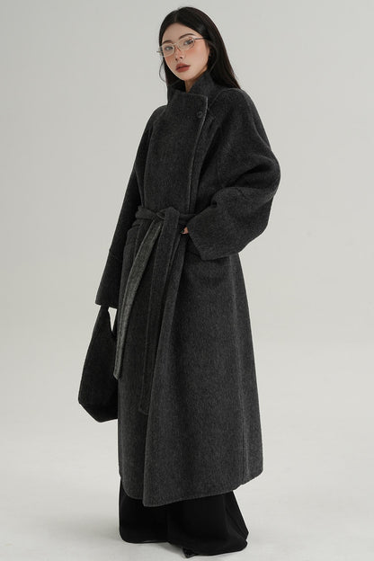 Woolen Elegance Long Jacket