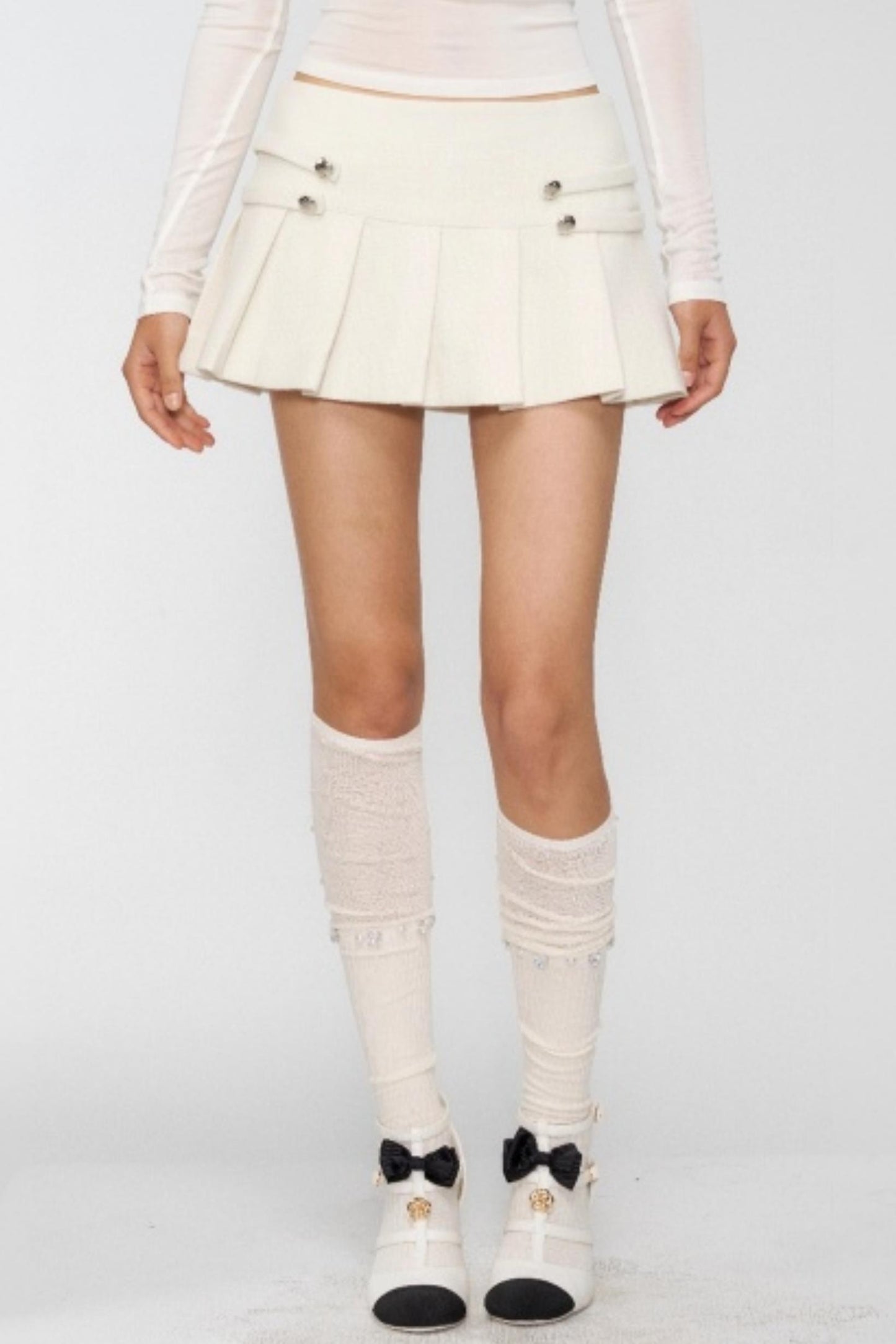 Winter Woolen Pleated Skirt