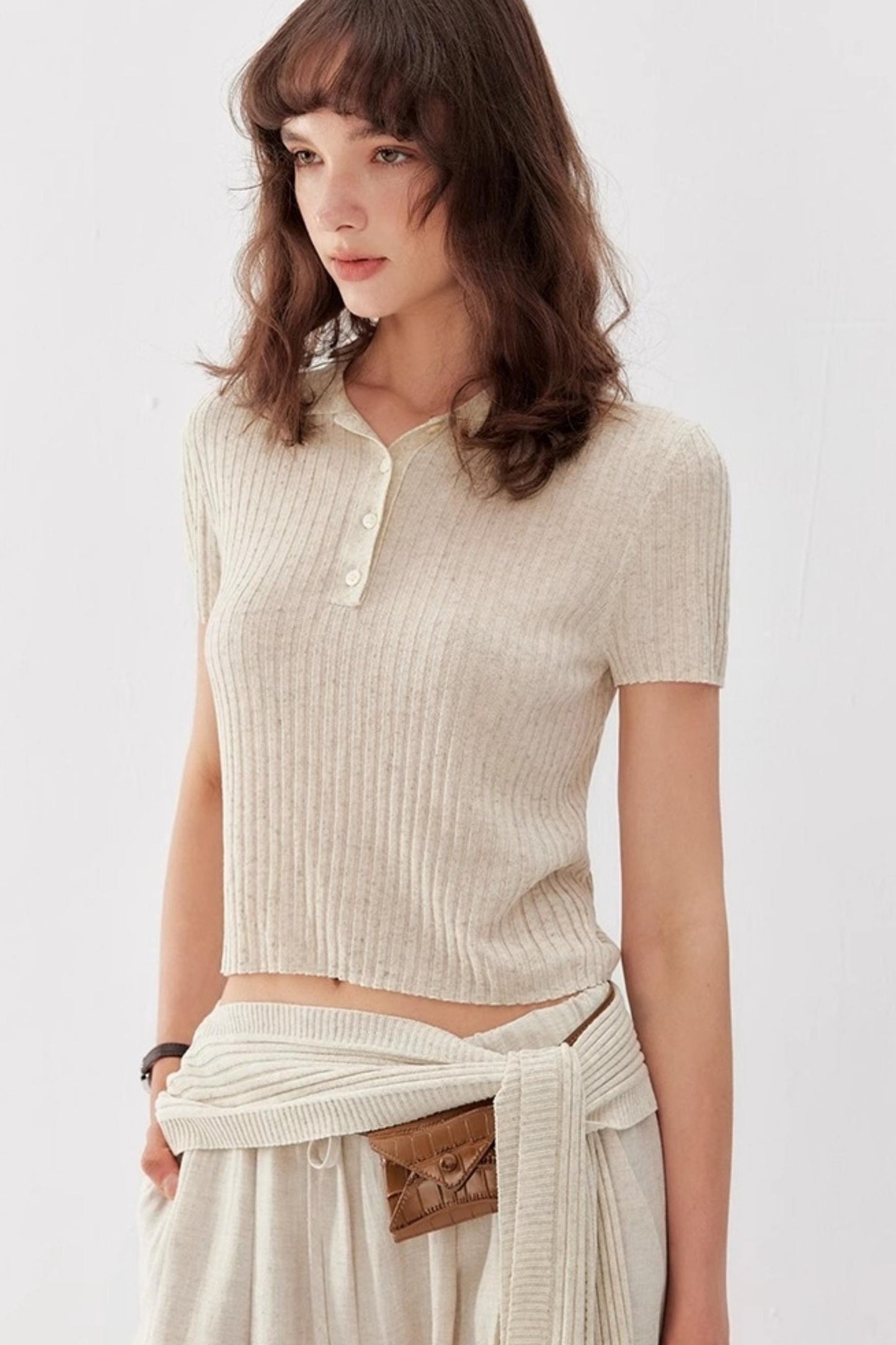 Luxe Linen Polo Top Set-Up