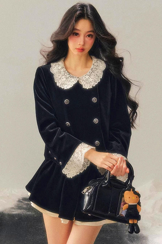 Twilight Lace Velvet Suit Set-Up