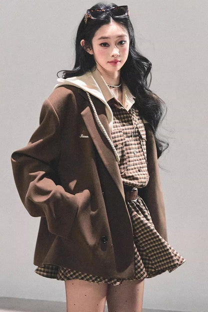 Minimalist Hooded Blazer