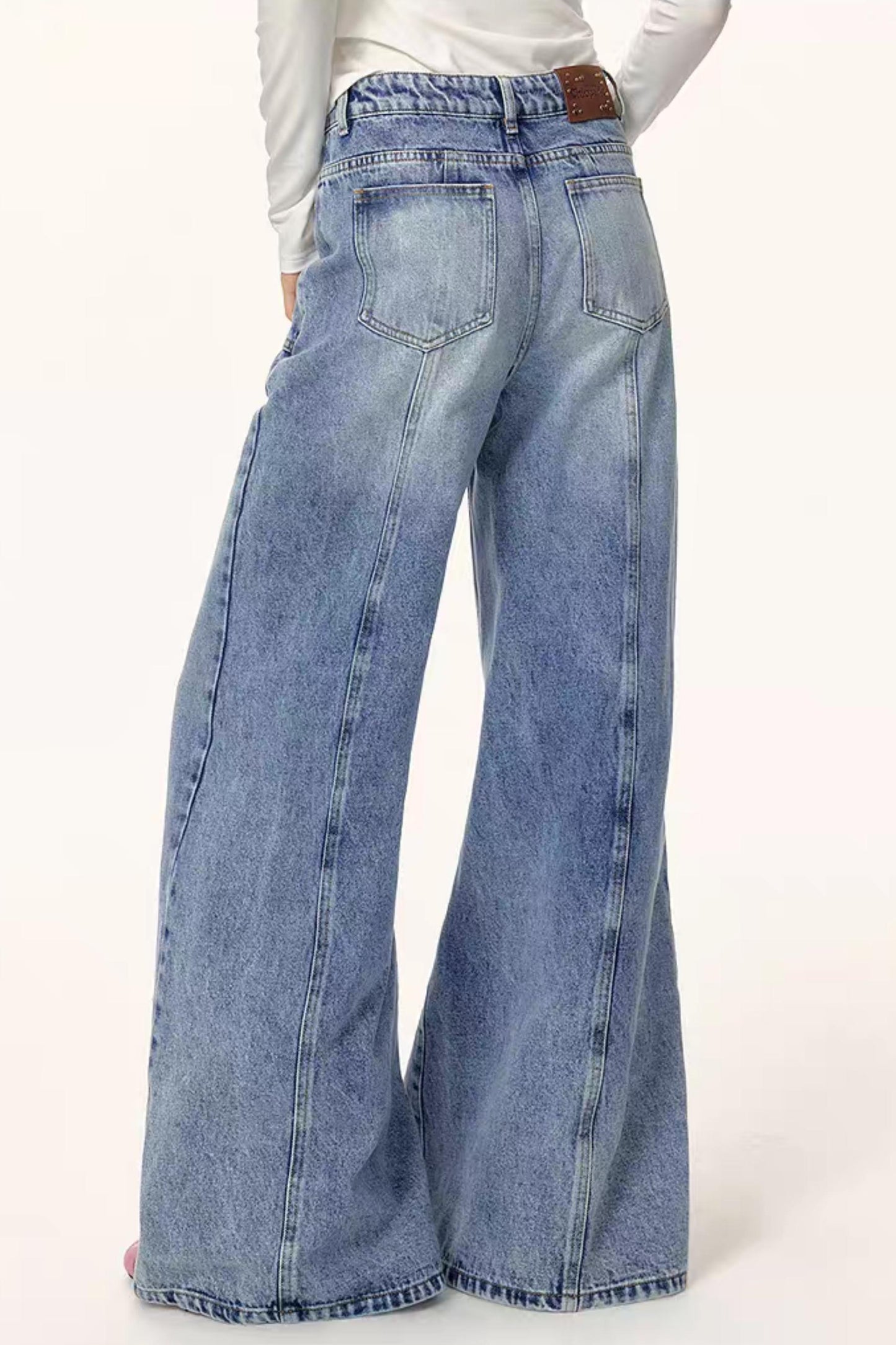 Chic High-Waisted Loose Jeans Pants