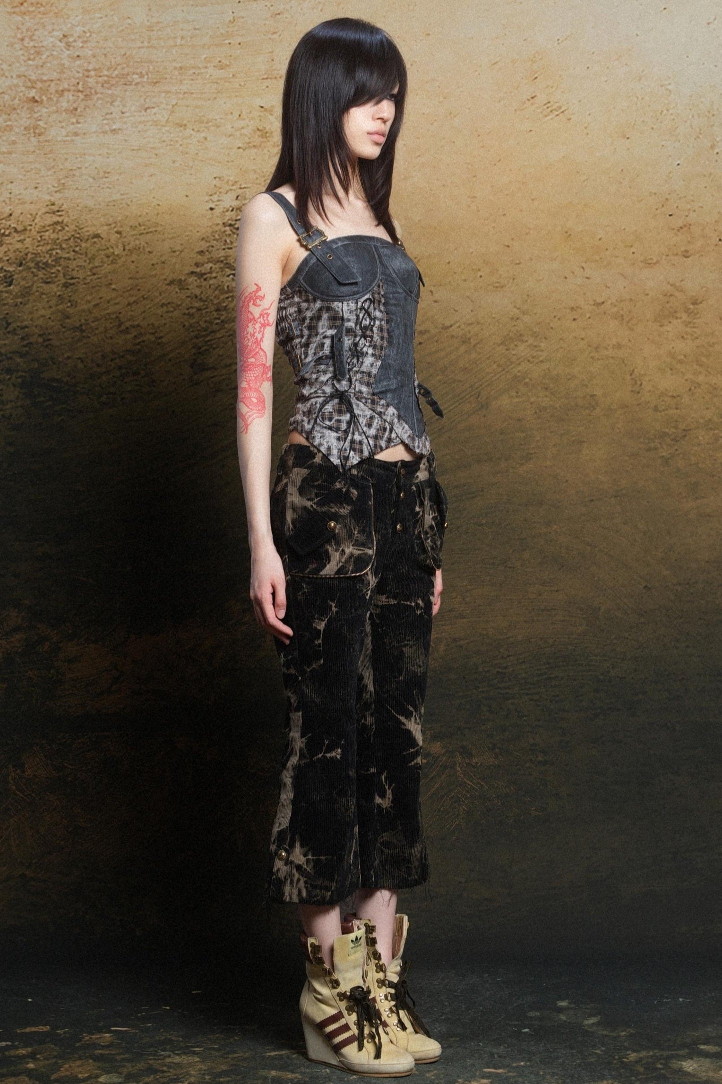 Tight Check Crop Top