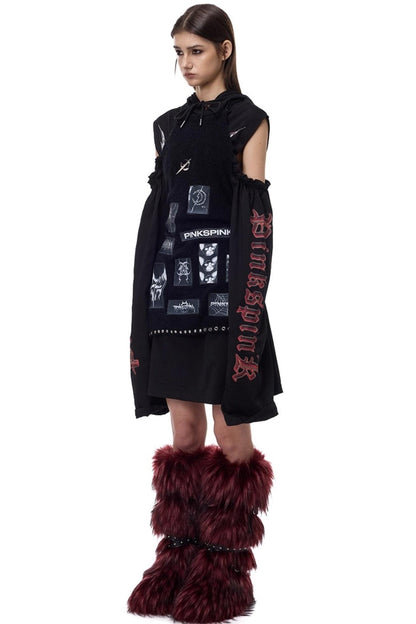 Electric Moon Off-Shoulder Dress