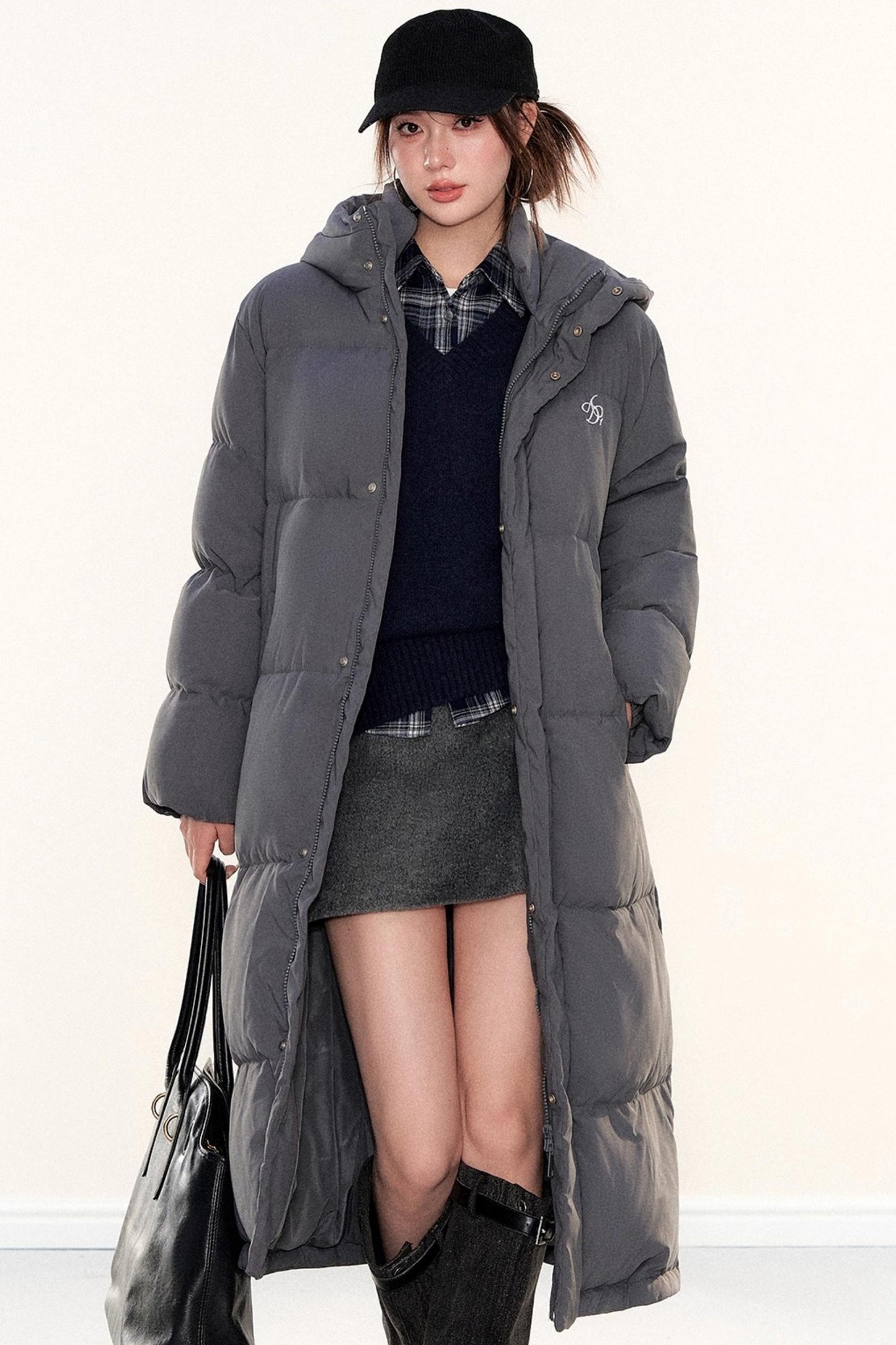 Woolen A-Line Culottes Skirt