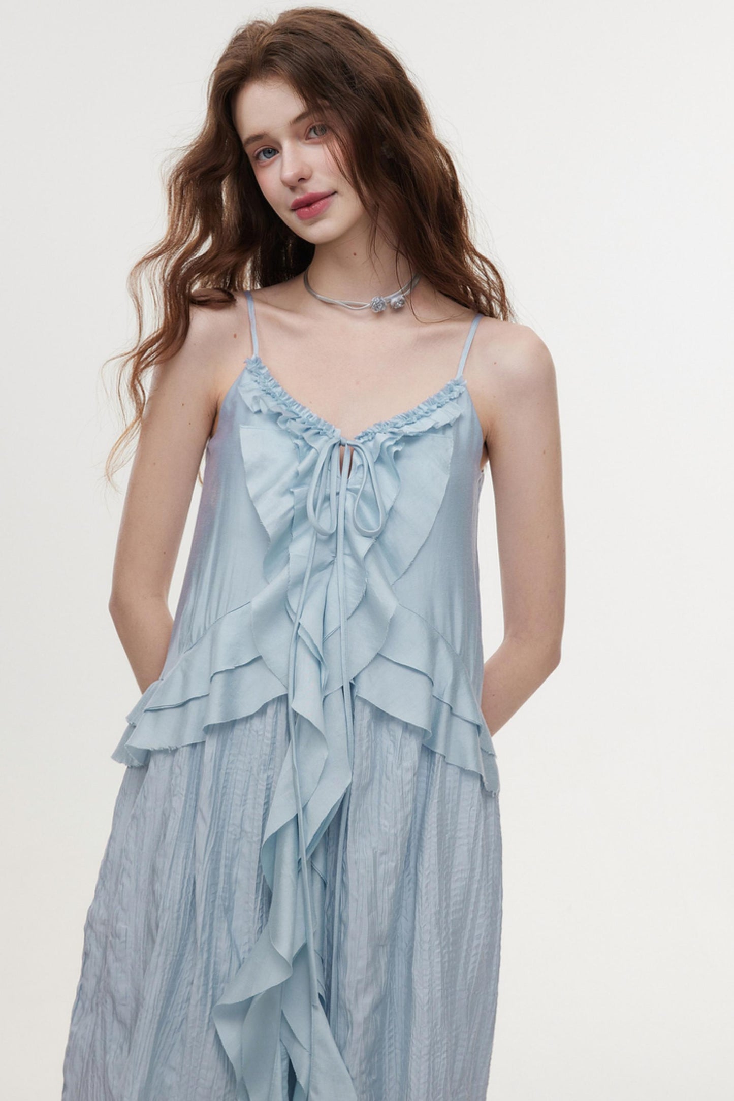 Halter Neck Ruffle Summer Dress