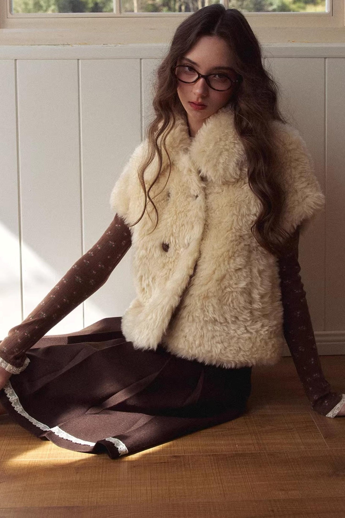 Baby Doll Collar Fur Jacket