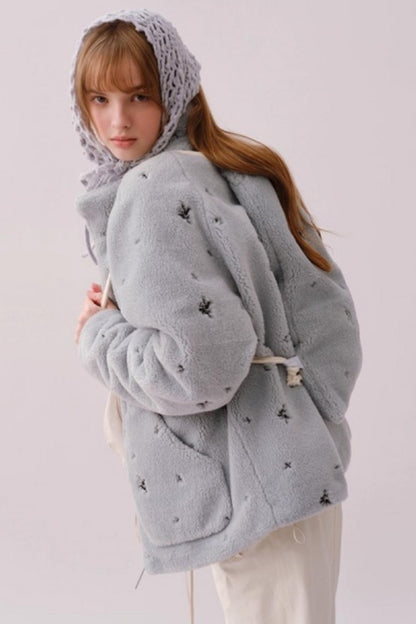 Hand-Crocheted Wool Blend Scarf