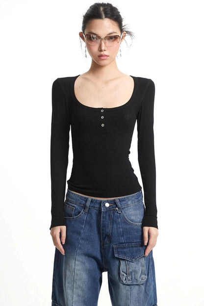 Stretch U-Neck Shirt