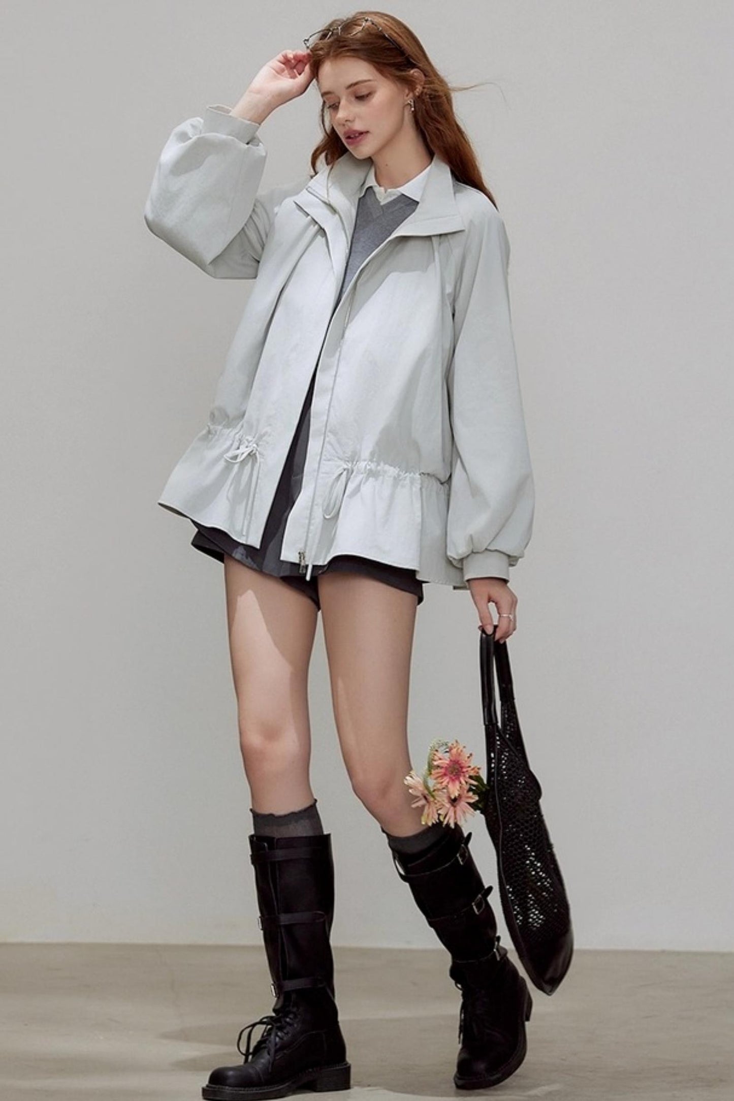 Autumn Draped Silhouette Trench Coat