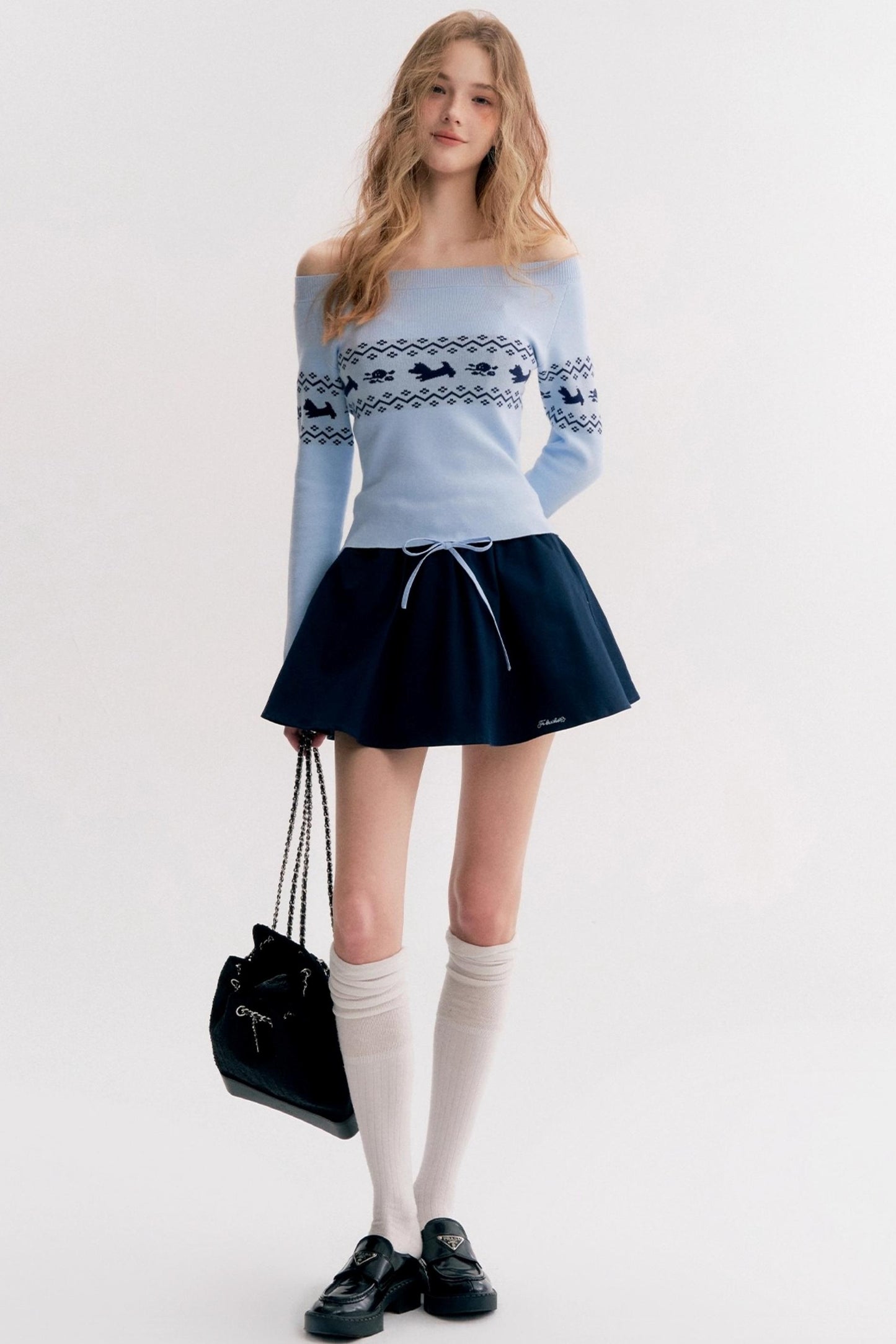 Drawstring Double Waist A-Line Puffy Skirt