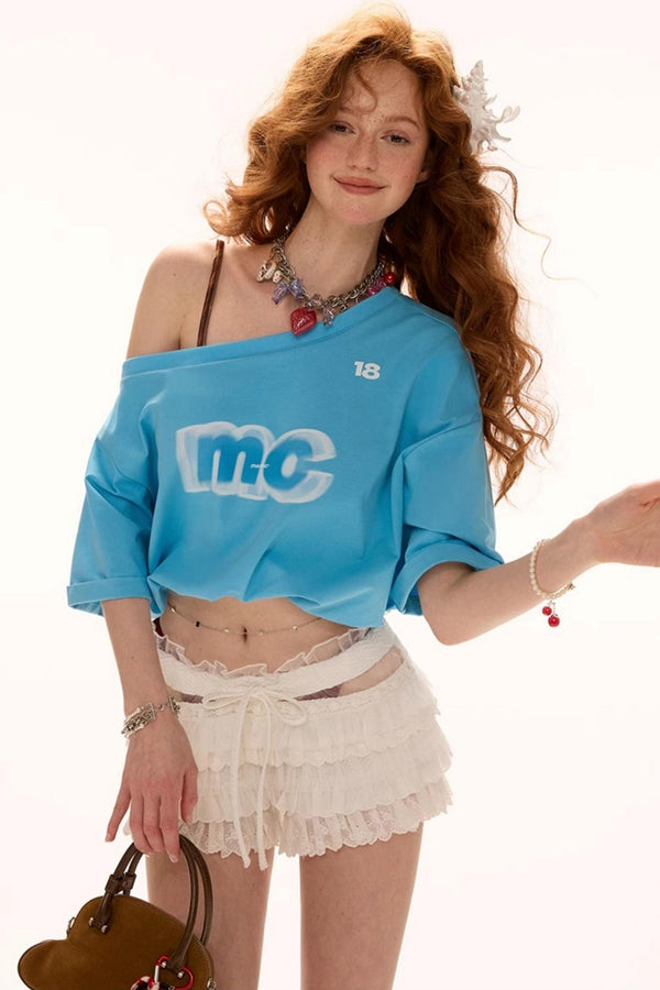 Casual Shoulder Cutout Tee