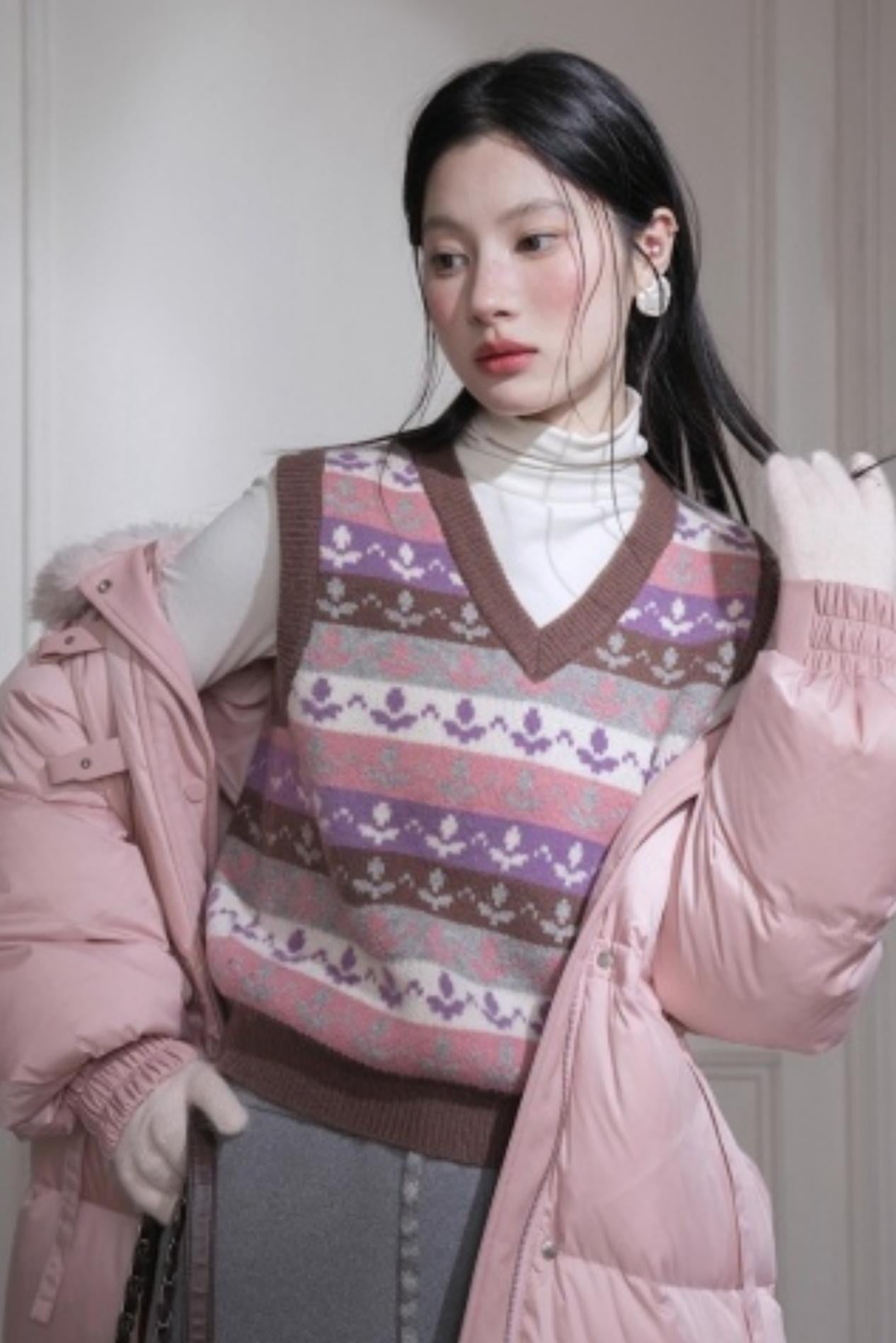 Winter Tulip Wool Vest