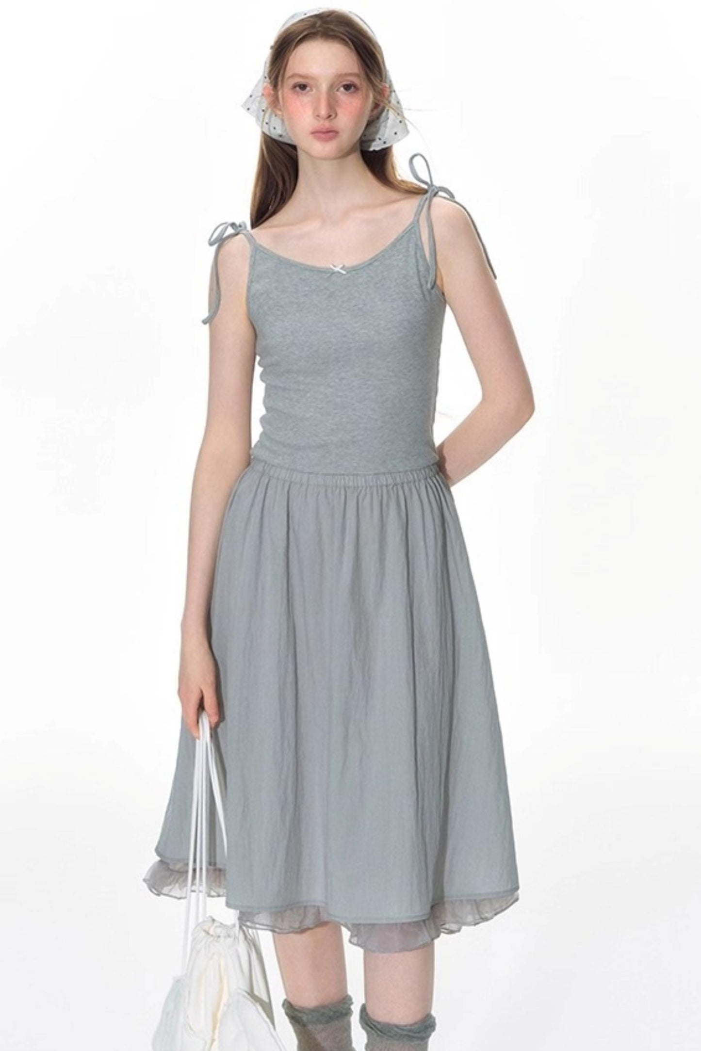Nap Lace Panel Slip Dress